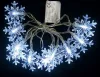 MagicHome, Karácsonyi Hópehely füzér, 10 hideg fehér LED, 2xAA, IP20, beltéri,