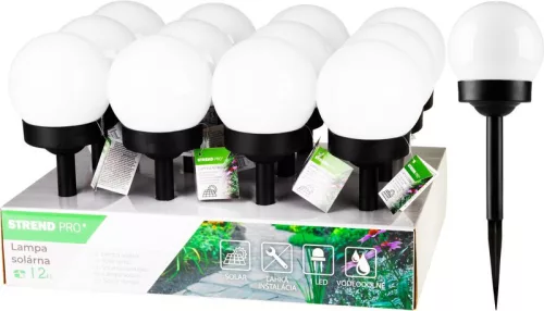 Strend Pro Birdun, Napelemes lámpa, 10 cm, 1x LED, AAA, 12 db