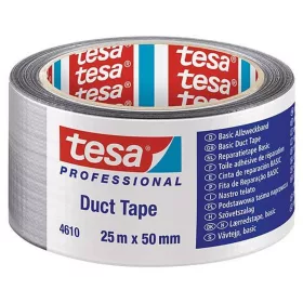   Duct Tape tesa BASIC , ragasztó, ezüst, textil, 50 mm, Hossz: 25 m