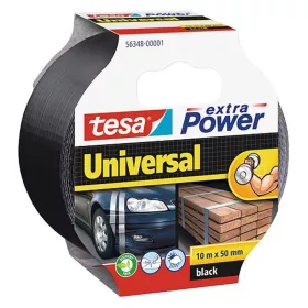   Fekete szövetszalag tesa Extra Power Universal, ragasztó, textil, 50 mm, Hossz: 10 m