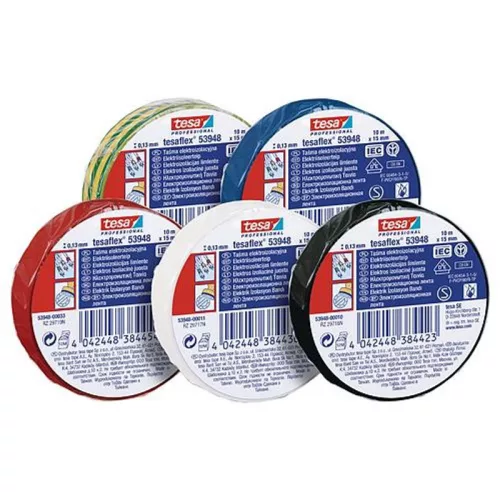 Tesa PRO tesaflex szigetelőszalag, sPVC, 15 mm, fekete, 10 m