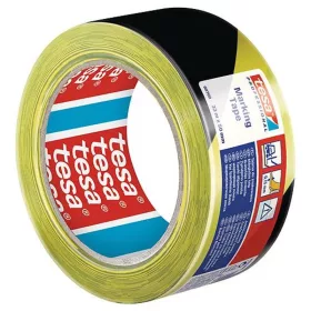   Figyelmeztető szalag tesa PRO Marking, ragasztó, sárga-fekete, 50 mm, Hossz: 33 m