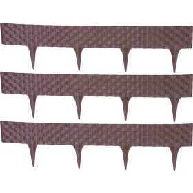   Rattan Ágyásszegély, Hosszúság 2,40 m, sötétbarna, 3 db-os, 820x95/200 mm, UV-álló