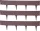 Rattan Ágyásszegély, Hosszúság 2,40 m, sötétbarna, 3 db-os, 820x95/200 mm, UV-álló
