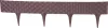 Rattan Ágyásszegély, Hosszúság 2,40 m, sötétbarna, 3 db-os, 820x95/200 mm, UV-álló