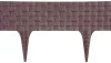 Rattan Ágyásszegély, Hosszúság 2,40 m, sötétbarna, 3 db-os, 820x95/200 mm, UV-álló