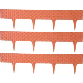   Rattan Ágyásszegély, Hosszúság 2,40 m, terrakotta, 3 db-os, 820x95/200 mm, UV-álló