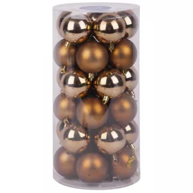 MagicHome, Karácsonyi Gömbök, 30 db, réz, vegyes, 6 cm