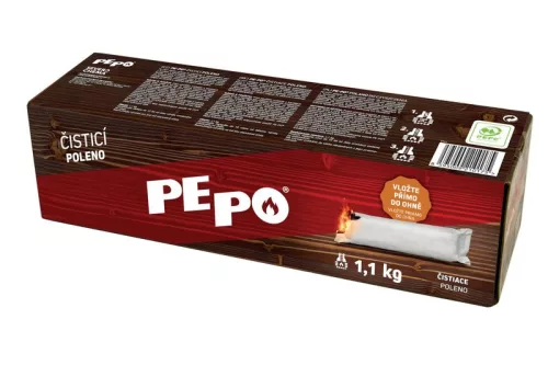 Tisztító hasáb PE-PO, 1,1 kg, koromeltávolító füstcsőhöz, kályhához, kéményhez