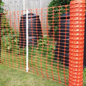   BARRIER.NET Műanyag jelölőháló, narancssárga, 1 m, H-30 m, UV, HDPE, épület- és telekhatárokhoz