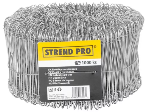Drót Strend Pro WGT10, 1.1x140 mm, vas kötözéséhez, 1000 db, Zn