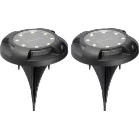   Strend Pro Crater, Napelemes lámpa, 11x14 cm, 12x SMD LED, AA, 2 db