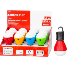   Lámpa Strend Pro Camping C748, kempinglámpa, izzó alakú, 3xAAA, vegyes színek, csomag 12 db