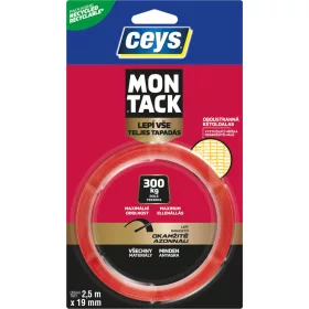   Kétoldalas ragasztószalag Ceys MONTACK összeszerelés, öntapadó, 2,5 mx 19 mm