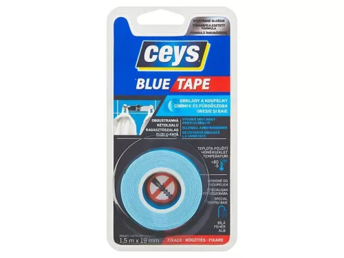 Kétoldalas fürdőszobai ragasztószalag Ceys Blue tape, 1,5 m x 19 mm0500000070841