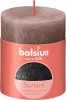 Bolsius Rustic, karácsonyi gyertya, Sunset Creamy Caramel+ Anthracite, 80/68 mm