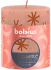 Bolsius Rustic, karácsonyi gyertya, Creamy Caramel, 80/68 mm