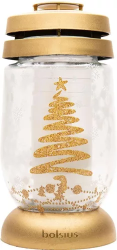 Bolsius, 3D Karácsonyfa mécses, 22,4 cm, sírra, 36 órás