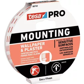   Tesa Mounting PRO ragasztószalag tapétákhoz és vakolatokhoz, 19 mm, 5 m
