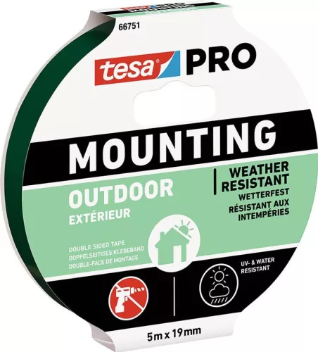 Tesa® Mounting PRO kültéri ragasztószalag, kétoldalas, 19 mm, H-5 m