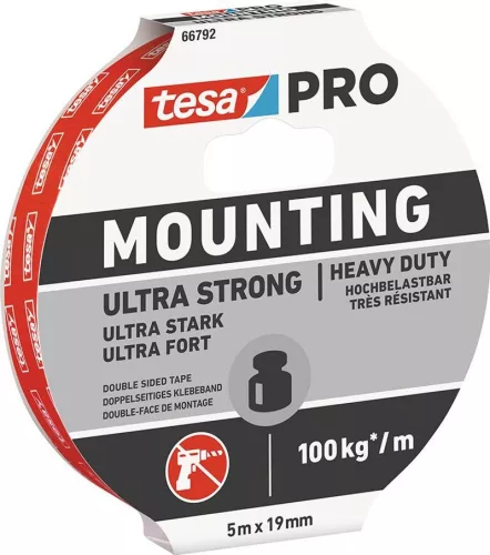 Tesa® Mounting PRO Ultra Strong kétoldalas ragasztószalag, szerelési, 19 mm, H-5 m