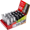 Zseblámpa Strend Pro Flashlight NX1051, 50 lm, USB töltés, fekete/ezüst, 77x19 mm, csomag 24 db