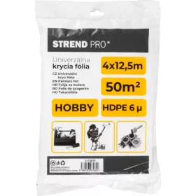   Takarófólia Strend Pro Hobby, festő, 4x12,5 m, 6µ, takaró