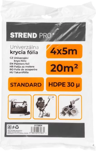 Takarófólia Strend Pro Standard, festő, 4x5 m, 30µ, takaró