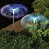 Strend Pro Garden Meduse, Napelemes száloptikás lámpa, színváltós, 75 cm