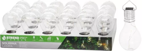 Strend Pro, Napelemes izzó, LED, 7,5x15 cm, 24 db