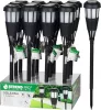 Strend Pro Garden, Napelemes lámpa, fekete, 6x LED, 7,5x51 cm, 12 db