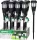 Strend Pro Garden, Napelemes lámpa, fekete, 6x LED, 7,5x51 cm, 12 db