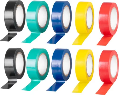 Strend Pro szigetelőszalag, 19 mm, H-10 m, PVC, max. 80°C, 600V, 10 db