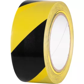   Figyelmeztető szalag Strend Pro, 50 mm, Hossz: 33 m, PVC, ragasztó, sárga/fekete