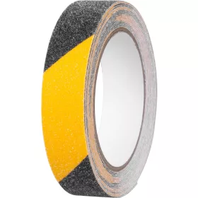   Csúszásgátló szalag Strend Pro, 25 mm, Hossz: 5 m, ragasztó, extra ellenálló, fekete/sárga