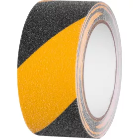   Csúszásgátló szalag Strend Pro, 50 mm, Hossz: 5 m, ragasztó,extra ellenálló, fekete/sárga