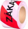 Figyelmeztető szalag Strend Pro, 80 mm, Hossz: 250 m, piros/fehér, "BELÉPNI TILOS"
