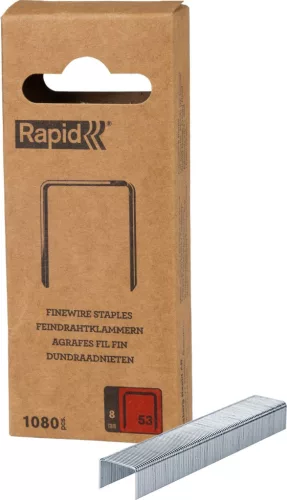 Tűzőkapocs RAPID, R53, 53-as típusú kapocs, 8 mm, csomag 1080 db