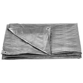   Tarpaulin Medium 3x3 m, Takaróponyva fűzőlyukakkal, 100 g/m, ezüst