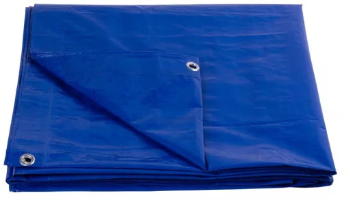 Tarpaulin Standard 8x12, Takaróponyva fűzőlyukakkal, 80 g/m2, kék