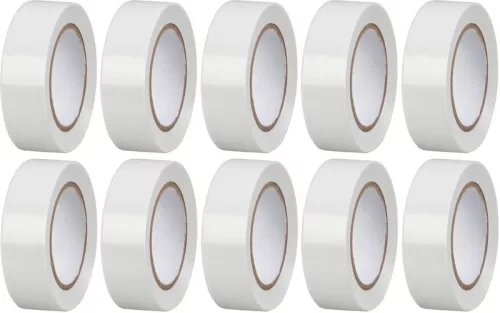 Strend Pro szigetelőszalag, 19 mm, H-10 m, max. 80°C, 40.0 kV/mm, fehér, PVC, 10 db
