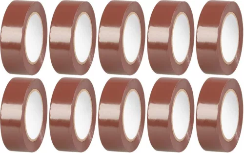 Strend Pro szigetelőszalag, 19 mm, H-10 m, max. 80°C, 40.0 kV/mm, barna, PVC, 10 db
