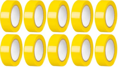 Strend Pro szigetelőszalag, 19 mm, H-10 m, max. 80°C, 40.0 kV/mm, sárga, PVC, 10 db
