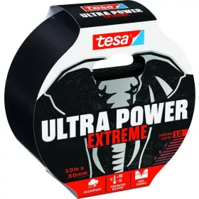   Extrém erős fekete szövetszalag tesa Ultra Power Extreme, javító, PE, 50 mm, Hossz: 10 m