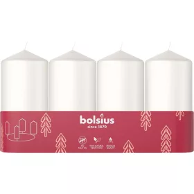 Bolsius Pillar, Adventi gyertyák, fehér, 48/100 mm, 4 db