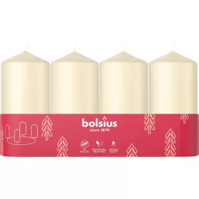   Bolsius Pillar, Adventi gyertyák, krémszínű, 48/100 mm, 4 db