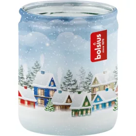   Bolsius Glass Candle, gyertya, fehér, Amarena cseresznye, 82/68 mm