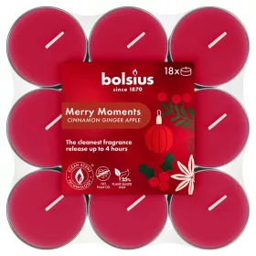   Gyertyák Bolsius True Glow, alma/fahéj, mécses, csomag 18 db