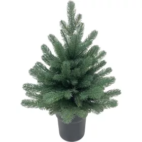   MagicHome Karácsonyi Firian, 3D Karácsonyfa, virágcserépben lévő jegenyefenyő, 60 cm