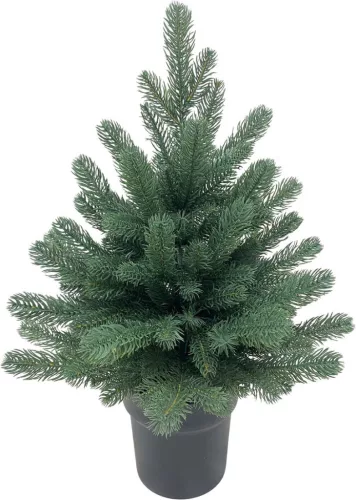 MagicHome Karácsonyi Firian, 3D Karácsonyfa, virágcserépben lévő jegenyefenyő, 60 cm